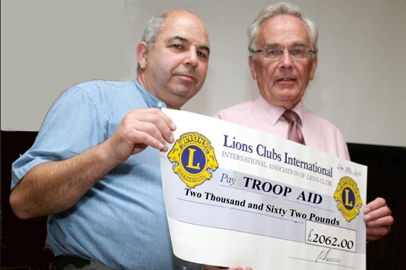 Staggered! Lion President Dave & Al Sutton from Troop Aid